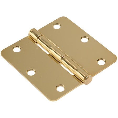 Ornatus Outdoors 0.25 x 3 in. Carded Round Full Mortise Hinges, Brass Plated OR1633476